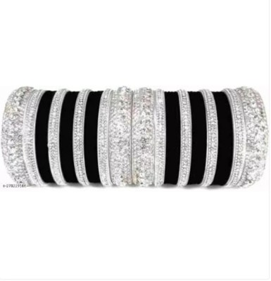 khooshbu Metal Cubic Zirconia Bangle Set(Pack of 10)