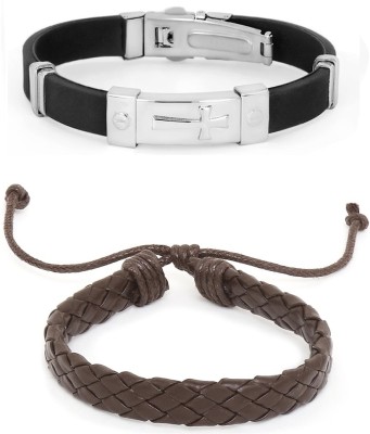 Oomph Leather Bracelet(Pack of 2)