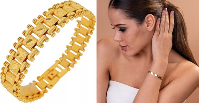 P R Production Brass Charm Bracelet(Pack of 2)