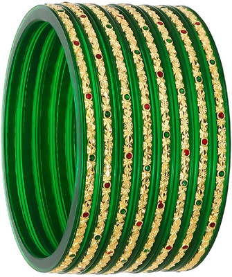 Barrfy Collections Plastic Gold-plated Bangle Set(Pack of 8)