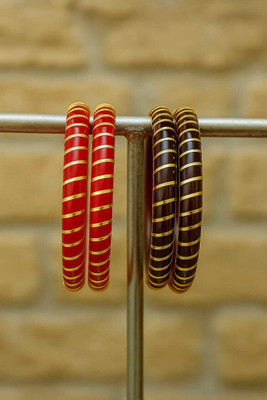 Dreft Plastic Zircon Shakha Pola(Pack of 4)