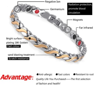 University Trendz Metal Zircon Gold-plated Bracelet