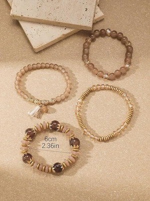 JDENTERPRISES Alloy Gold-plated Bracelet Set(Pack of 6)