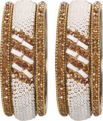 Rajwadi Alloy Crystal Gold-plated Bangle Set(Pack of 6)