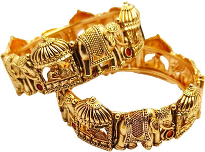 Fashion Forest Copper Gold-plated Bangle(Pack of 2)