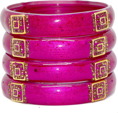 RADHA MOHAN EMPIRE Glass Bangle Set(Pack of 4)