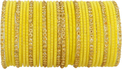 ZULKA Glass Bangle Set(Pack of 34)