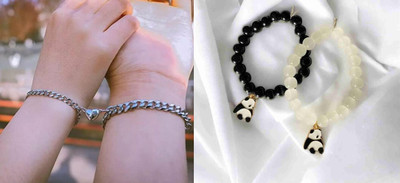 P R Production Brass Charm Bracelet(Pack of 2)