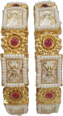 Santosh Jewels Metal Gold-plated Bangle Set(Pack of 2)