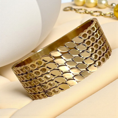 ADF Stainless Steel Gold-plated Bracelet