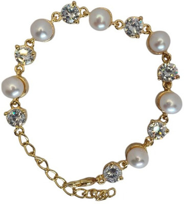 DAIWIK PEARLS Alloy Pearl Gold-plated Bracelet