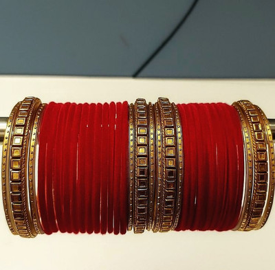 DIVA ENTERPRISES Metal Gold-plated Bangle Set