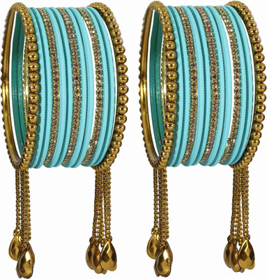 ZULKA Metal Zircon Bangle Set(Pack of 26)