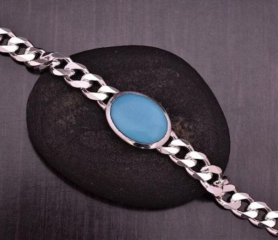 VIANSH Stainless Steel Silver Coated Charm Bracelet