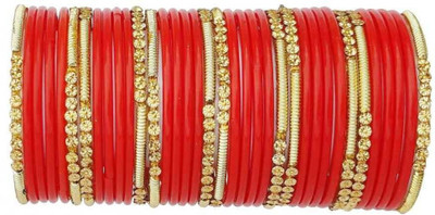 DURGANSH Glass Beads Bangle Set(Pack of 10)
