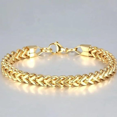 SIAASU Stainless Steel Gold-plated Charm Bracelet