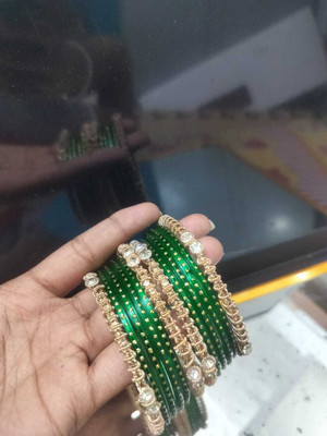 wear your shine with sk Glass Bangle Set(Pack of 10)