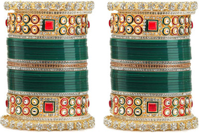 SBS Alloy Beads, Pearl, Cubic Zirconia Gold-plated Chudas(Pack of 60)