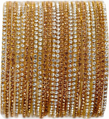 ZULKA Metal Zircon Bangle Set(Pack of 24)