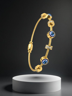 KIVORA Alloy Cubic Zirconia Gold-plated Kada