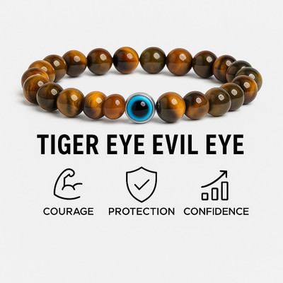 Elite Wrist Crystal, Tiger's Eye, Evil Eye Beads, Agate, Crystal, Jade, Quartz Bracelet