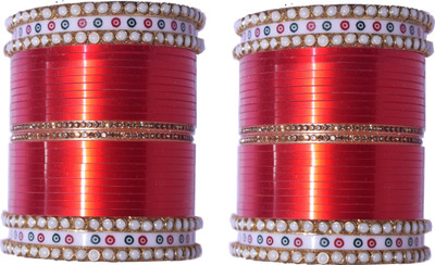 HouseOfCommon Plastic Cubic Zirconia Bangle Set(Pack of 2)