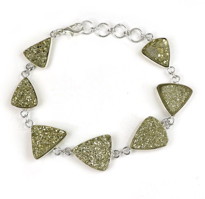 CRYSTU Pyrite, Stone, Crystal Beads, Crystal Bracelet