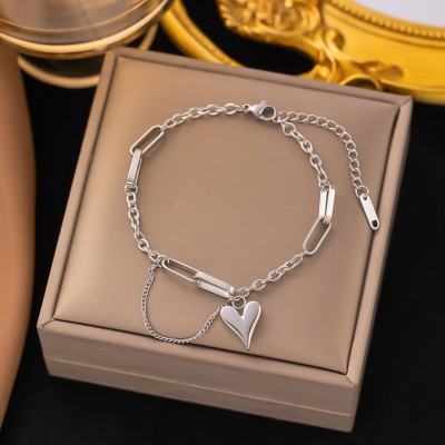 MYKI Stainless Steel Gold-plated Charm Bracelet