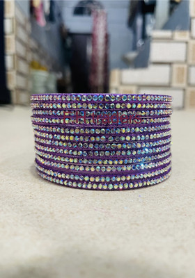 FH TRADERS Glass Bangle Set(Pack of 12)