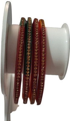 KAMAAKSHI FASHION COLLECTIONS Plastic Cubic Zirconia Bangle Set(Pack of 4)