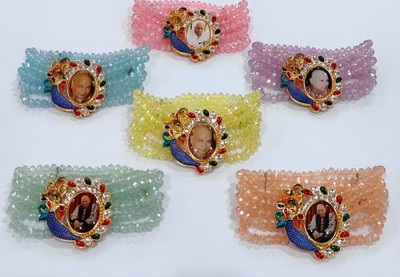 GURU JI CREATION Metal, Plastic Bracelet Set(Pack of 6)