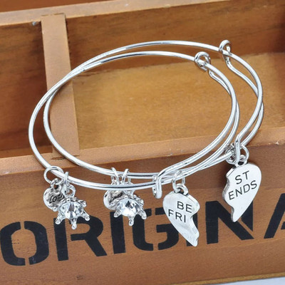 mahi Alloy Crystal Rhodium Bracelet Set(Pack of 2)