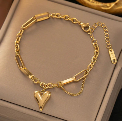 shawor Stainless Steel Gold-plated Bracelet Set