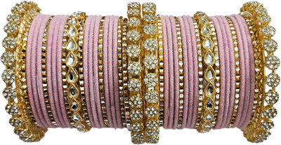 TBK Brass, Alloy Gold-plated Bangle Set(Pack of 10)