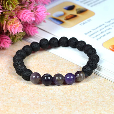Jewelswonder Stone, Mother of Pearl, Crystal Quartz, Ruby Bracelet Set