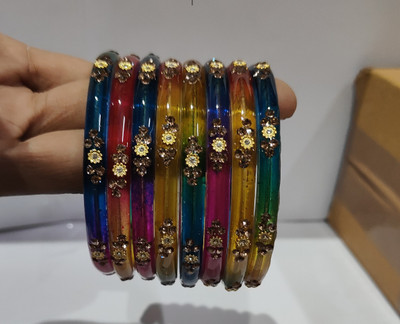 Shanvi Glass Beads Kada(Pack of 8)