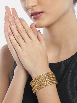 ANOUK Alloy Gold-plated Bangle Set(Pack of 4)