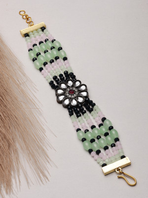 ZENEME Metal Crystal Gold-plated Bracelet