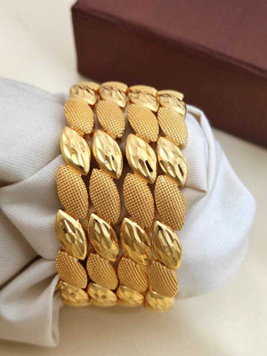 Kriva Trading Alloy Gold-plated Bangle(Pack of 4)