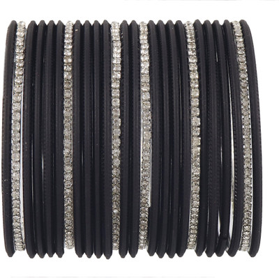Zulka Get Your Traditions Metal Zircon Bangle Set(Pack of 26)