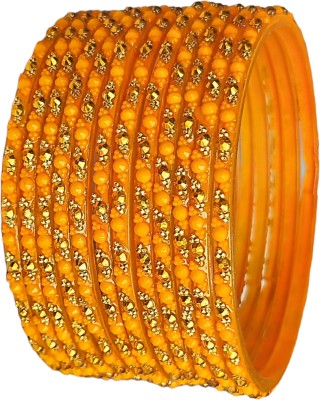 RSE Fashion Brass, Glass Beads Bangle(Pack of 10)