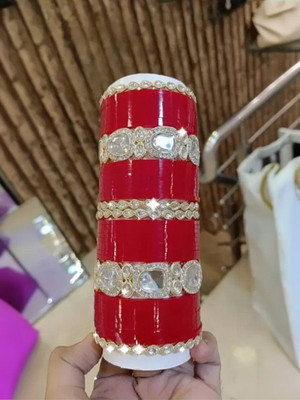 Valya Plastic, Alloy Cubic Zirconia Chudas(Pack of 10)