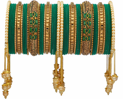 mnd Metal Zircon Gold-plated Bangle Set(Pack of 42)