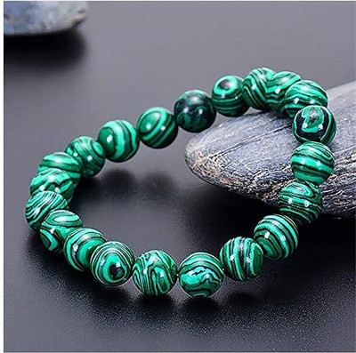 VIBESLE Crystal Beads, Malachite Charm Bracelet