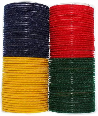 RADHA MOHAN EMPIRE Fabric, Glass Bangle Set(Pack of 96)