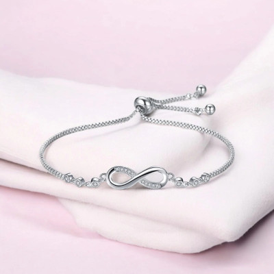 TheVineGirl Alloy Cubic Zirconia Silver Bracelet