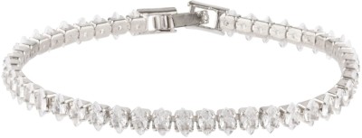 Efulgenz Alloy Crystal Rhodium Bracelet