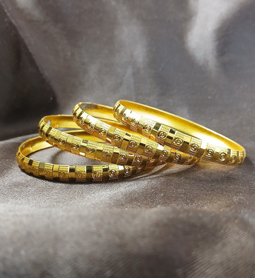 Aamrapali Brass Gold-plated Bangle Set(Pack of 4)