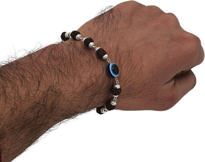 PLUYBaba Samagri Rudraksha, Evil Eye Silver Kada