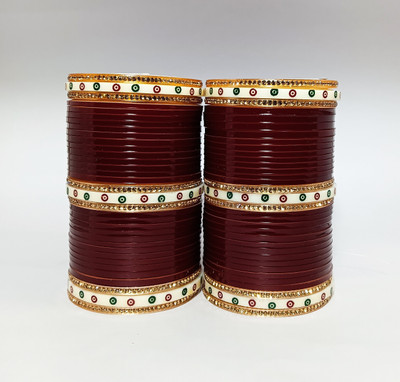 OJHA Plastic Cubic Zirconia Bangle Set(Pack of 66)